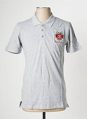 Polo tissage chiné manches courtes gris CHRISTIAN LACROIX homme