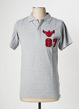 Polo tissage chiné manches courtes gris CHRISTIAN LACROIX homme