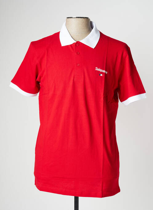 Polo rouge SINEQUANONE pour homme