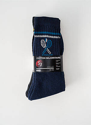 Chaussettes imprimé fantaisie bleu S 7 homme