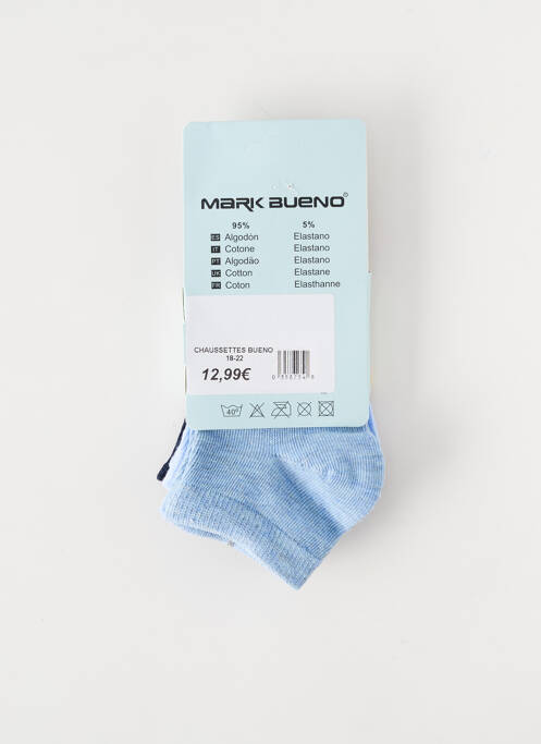 Chaussettes tissage jersey bleu MARK BUENO garcon