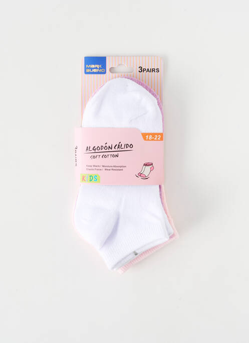 Chaussettes blanc MARK BUENO pour fille