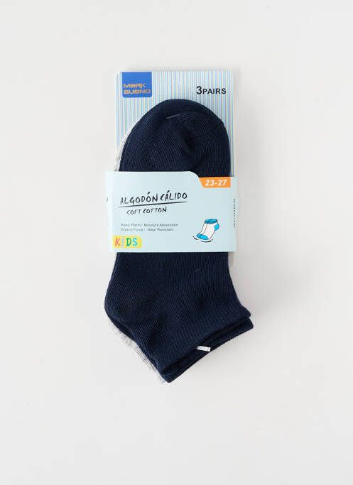 Chaussettes bleu MARK BUENO pour garçon