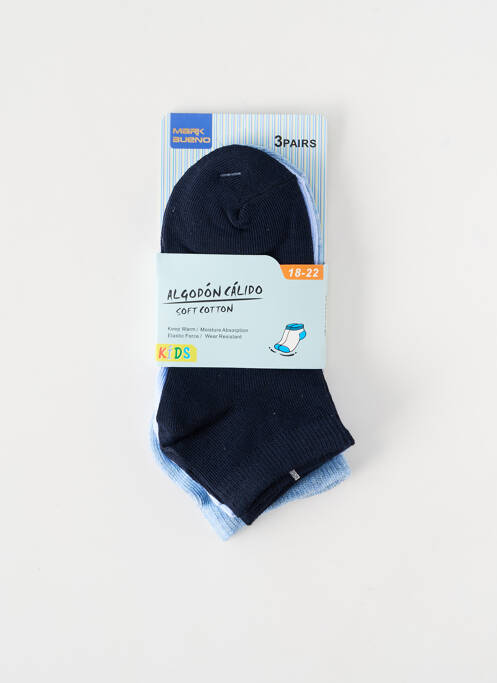 Chaussettes bleu MARK BUENO pour garçon