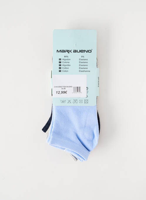 Chaussettes bleu MARK BUENO pour garçon