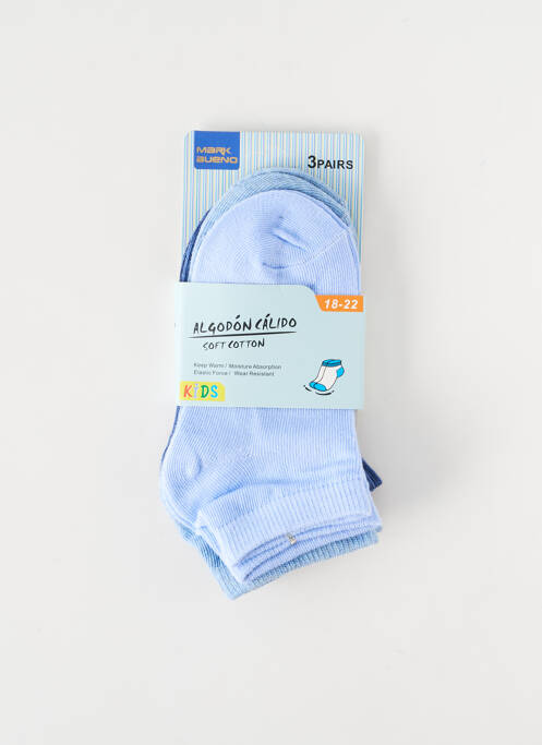 Chaussettes bleu MARK BUENO pour garçon