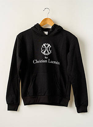 Sweat-shirt à capuche noir CHRISTIAN LACROIX JUNIOR pour garçon