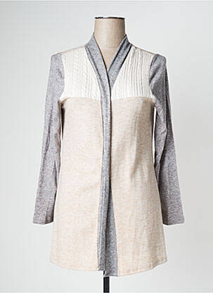 Gilet manches longues coupe cintrée beige NAYAT femme