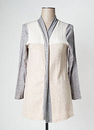Gilet manches longues coupe cintrée beige NAYAT femme