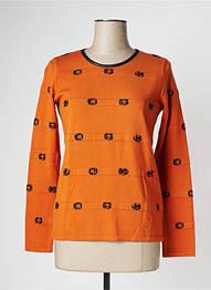 Pull coupe cintrée manches longues orange TELMAIL femme