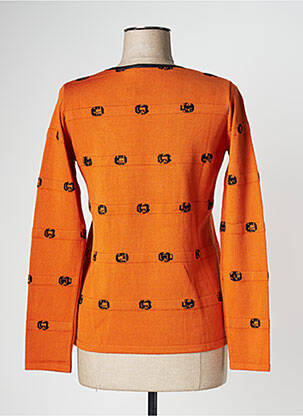 Pull coupe cintrée manches longues orange TELMAIL femme