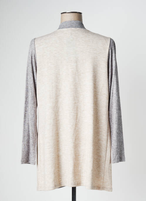 Gilet manches longues beige NAYAT pour femme