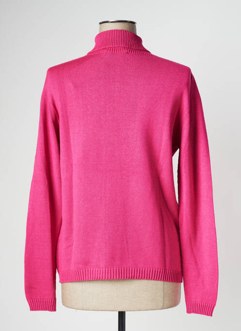 Pull col roulé rose TELMAIL pour femme