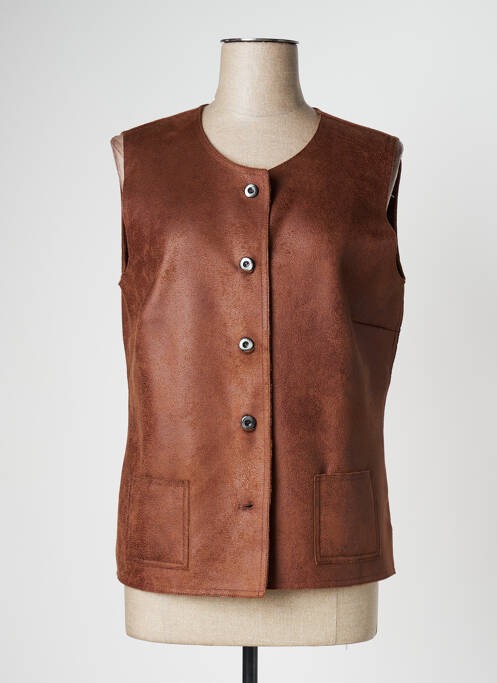 Gilet sans manche marron TELMAIL pour femme