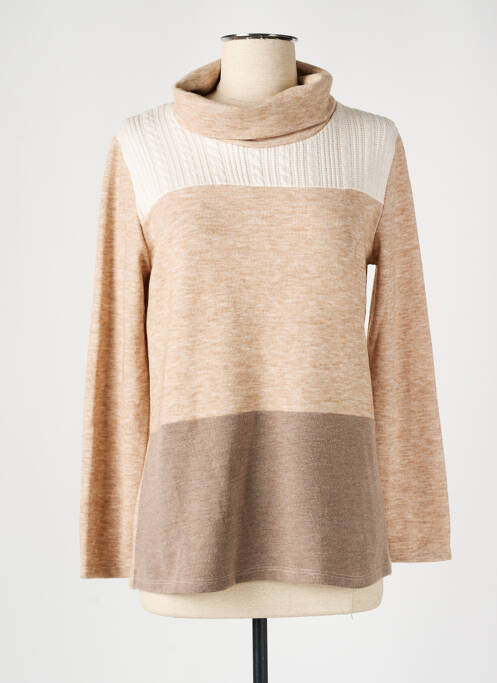 Pull col roulé beige NAYAT pour femme