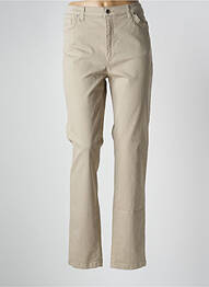 Pantalon droit stretch taille normale beige WALTRON femme