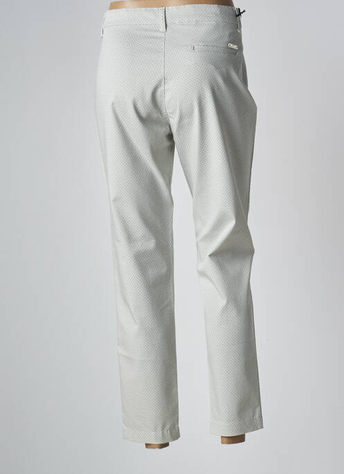 Pantalon chino fermeture zippée sous rabat boutonné taille normale vert WALTRON femme
