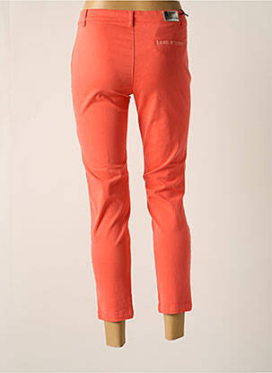 Pantalon chino tissage popeline taille normale orange WALTRON femme