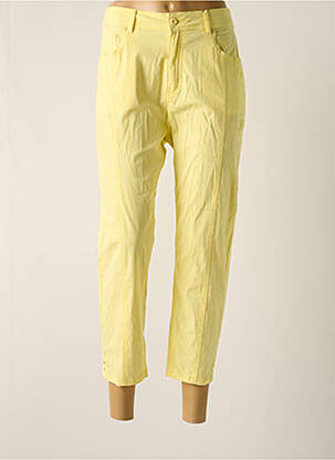 Pantalon 7/8 taille haute taille haute jaune TELMAIL femme