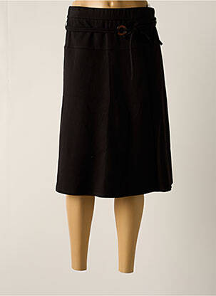 Jupe mi-longue taille normale noir FRANK WALDER femme