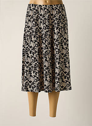Jupe mi-longue coupe évasée noir TELMAIL femme