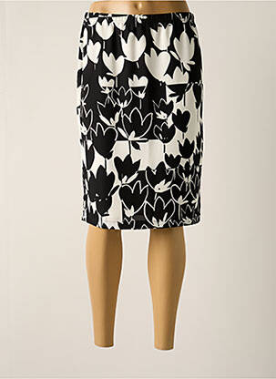 Jupe mi-longue coupe droite noir TELMAIL femme