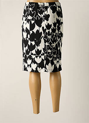 Jupe mi-longue coupe droite noir TELMAIL femme