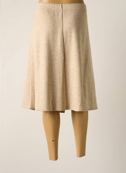 Jupe mi-longue beige FRANK WALDER femme