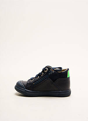 Baskets tissage satiné bout rond bleu BOPY garcon
