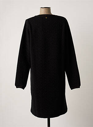 Robe mi-longue manches longues manches longues noir ÉTYMOLOGIE femme