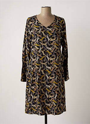 Robe mi-longue noir AGATHE & LOUISE femme