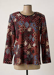 Top stretch manches longues rouge ATLANTA femme