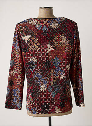 Top stretch manches longues rouge ATLANTA femme