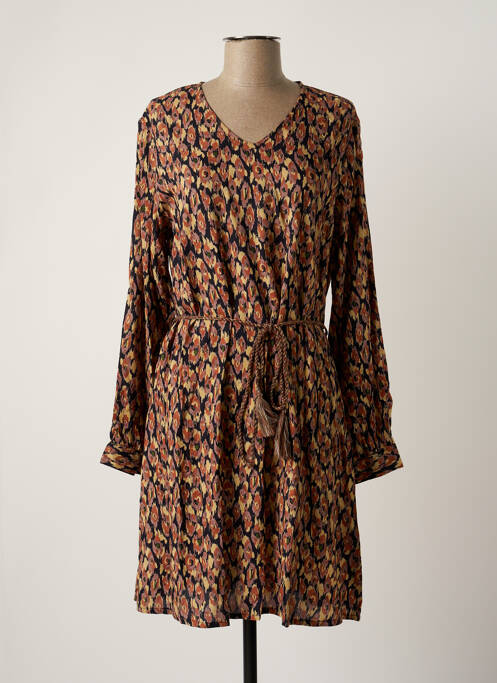 Robe mi-longue marron AGATHE & LOUISE pour femme