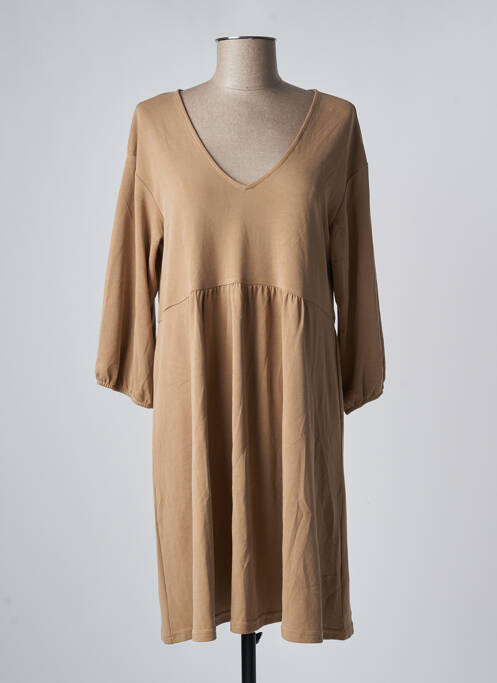 Robe mi-longue beige RUE MAZARINE pour femme