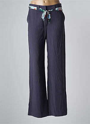 Pantalon droit bleu ORFEO pour femme