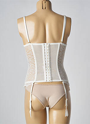 Guêpière/porte-jarretelle effet matière satinée beige TRIUMPH femme