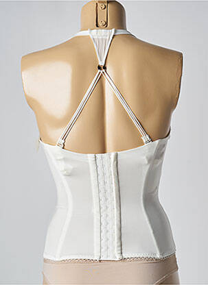 Corset tissage tulle blanc MARIE JO femme