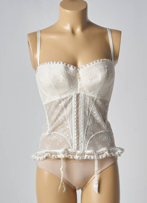 Guêpière/Porte-jarretelle beige MILLESIA pour femme