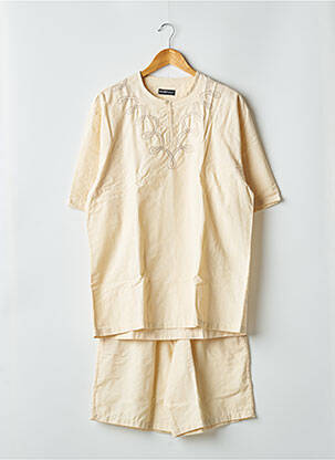 Pyjashort fermeture boutonnée sur le devant beige HOM homme