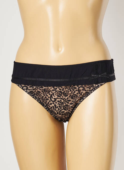 Tanga noir LOU pour femme