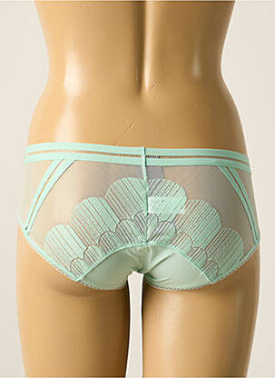 Shorty effet matière satinée vert HUIT femme