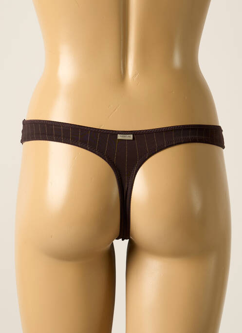 Tanga marron MARIE JO pour femme