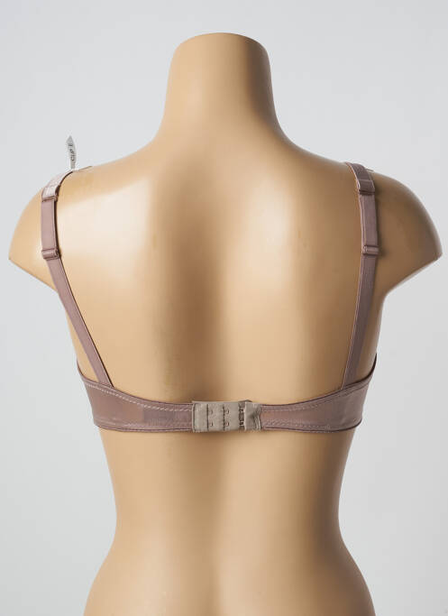 Soutien-gorge effet matière satinée haut soutien-gorge emboitant marron CONTURELLE femme