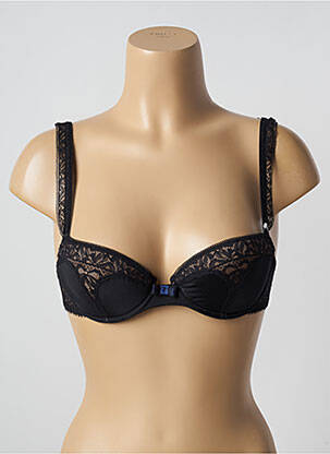 Soutien-gorge effet matière satinée haut soutien-gorge balconnet noir LEJABY femme