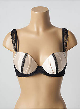Soutien-gorge effet matière satinée haut soutien-gorge moulé noir SIMONE PERELE femme