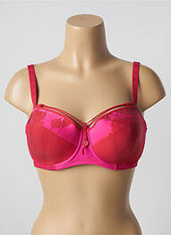 Soutien-gorge effet matière satinée haut soutien-gorge moulé rouge MARLIES DEKKERS femme