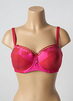 Soutien-gorge effet matière satinée haut soutien-gorge moulé rouge MARLIES DEKKERS femme