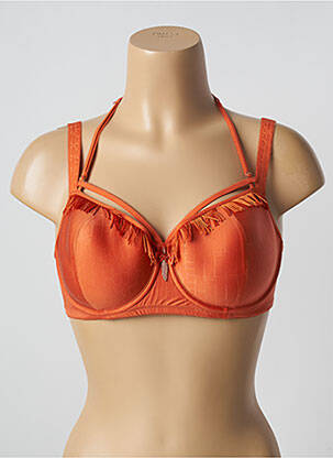 Soutien-gorge effet matière satinée haut soutien-gorge moulé orange MARLIES DEKKERS femme