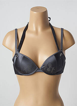 Soutien-gorge effet matière satinée haut soutien-gorge push-up gris MARLIES DEKKERS femme
